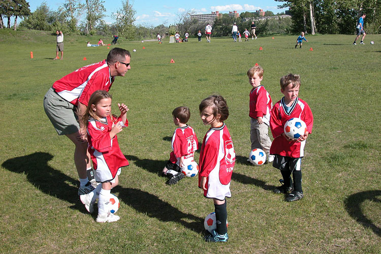 and some pregame strategy from Dad, the coach...