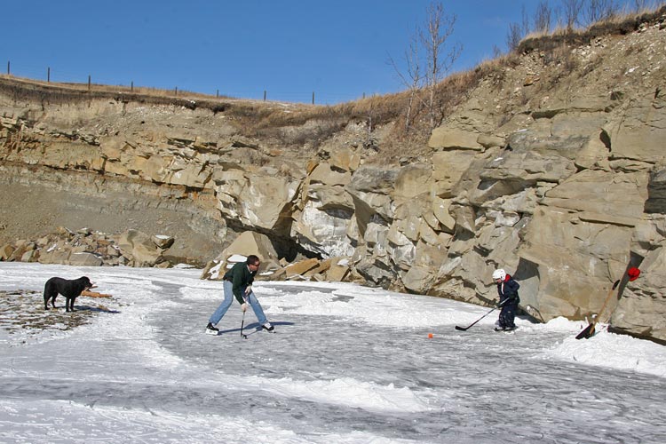 Riley's turn in goal.