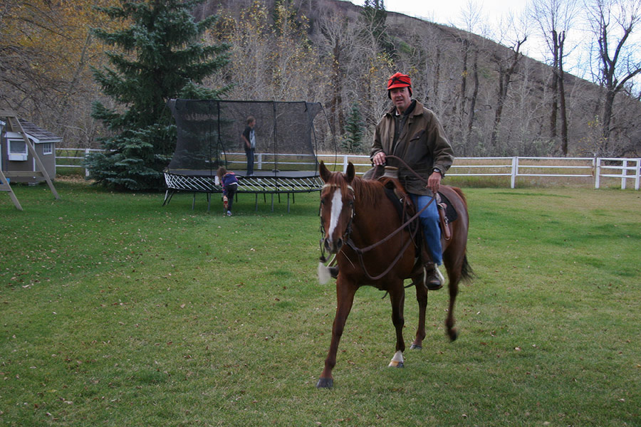 Brent back from checking the cows...