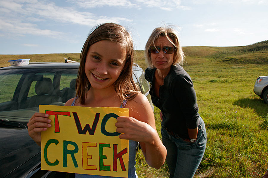 Emily and Janet awaiting the big moment...