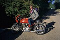 Ian Watson and Laverda 750 SF, back home after climbing Mt.Eiffel, Ab. c1995