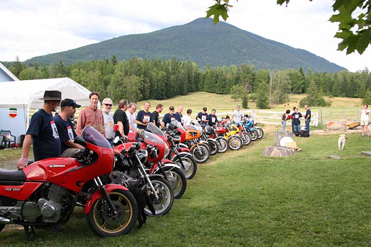 On July 21st, 2007, perhaps the largest concentration of Laverda motorcycles anywhere in <br />North America, gathered in Nakusp B.C.