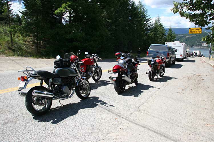 After a picturesque drive south of Nakusp, a group of us <br />reached the Needles ferry...