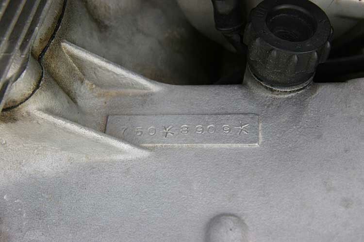 750_8909...these two bikes are only four numbers apart. Since all Laverda's were numbered consecutively <br />as they were assembled, it is possible that these two bikes were built on the same <br />day, or no more than a day apart, sometime in February 1972.