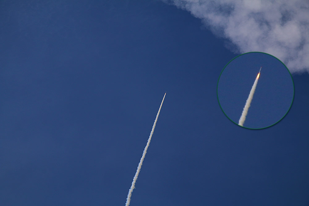 which propelled the rocket to over 20,000 ft...