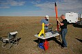 Graham getting one of his <br />rockets inspected....