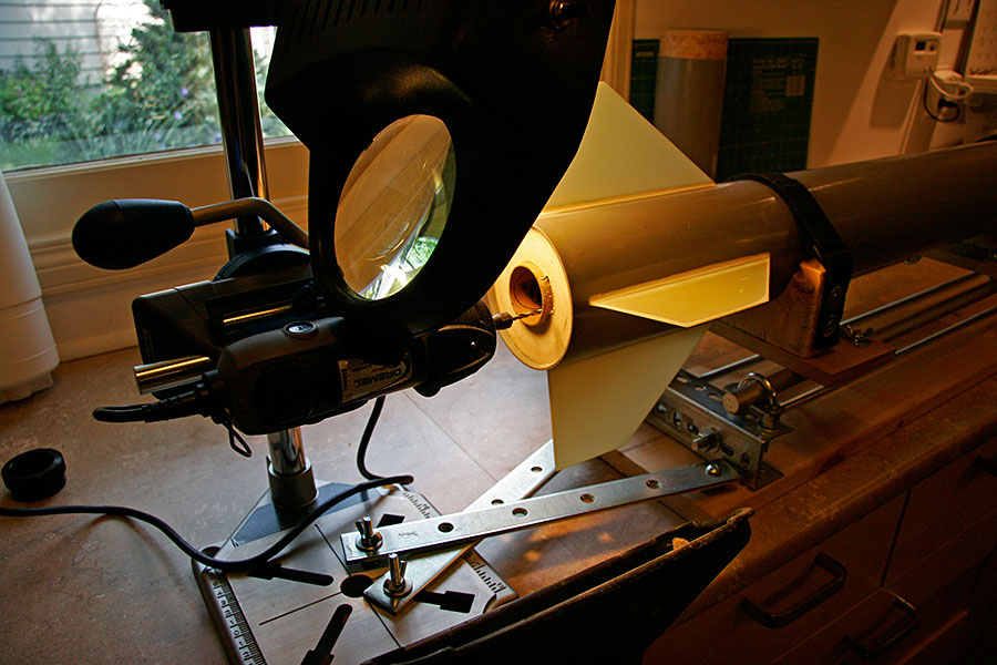 A shop magnifying glass allows for detailed guidance of <br />the bit, and protects against flying debris...