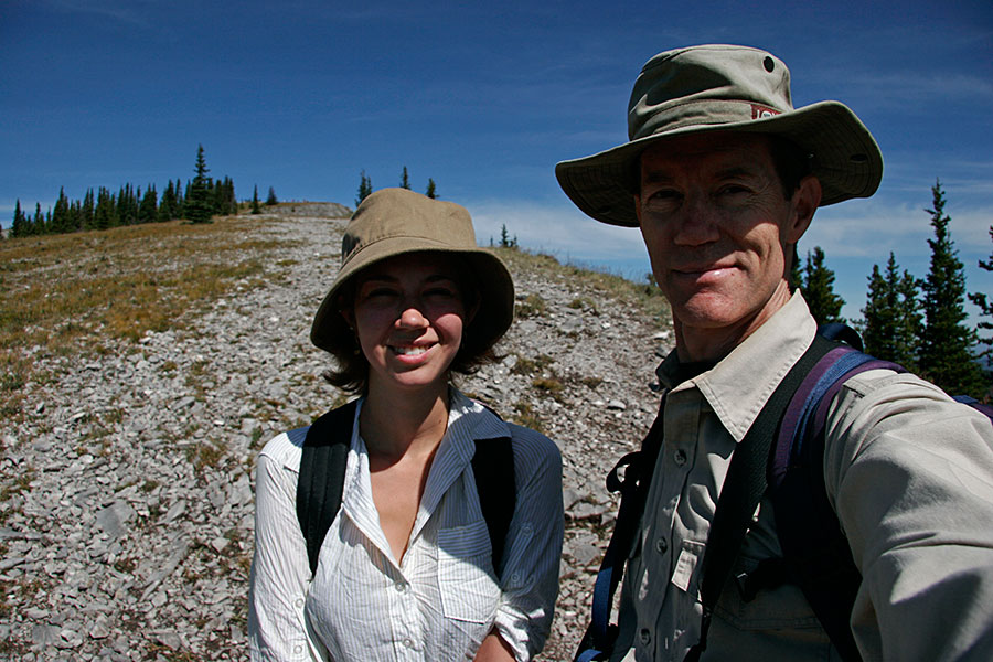 above the tree line, the summit in sight...