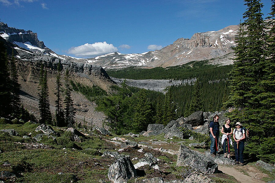 The first highpoint on the route, and where the trail <br />work by Lawrence Grassi came to an end.