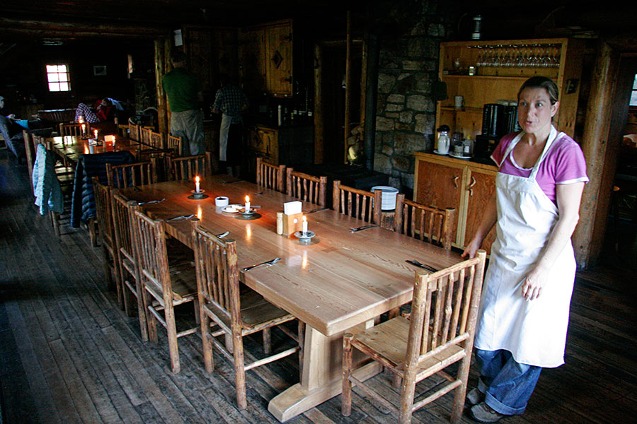 Katie, our wonderful cook, who also runs <br />Skoki Lodge with her husband Leo...