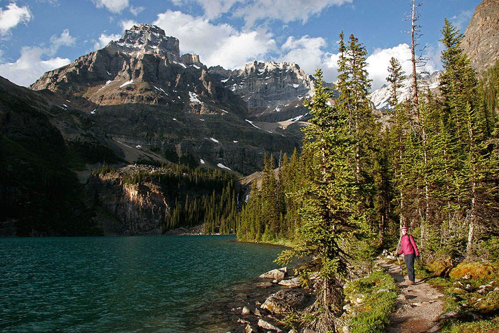 the trail around the lake <br />takes about an hour...