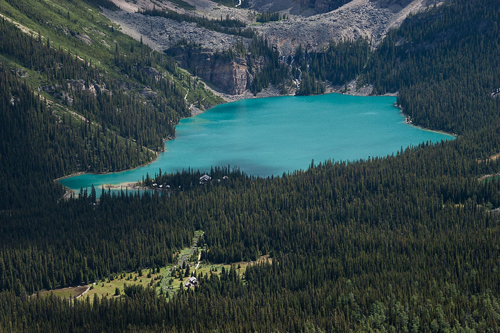 Lake O'Hara lodge, cabins and <br />the Elizabeth Parker hut...