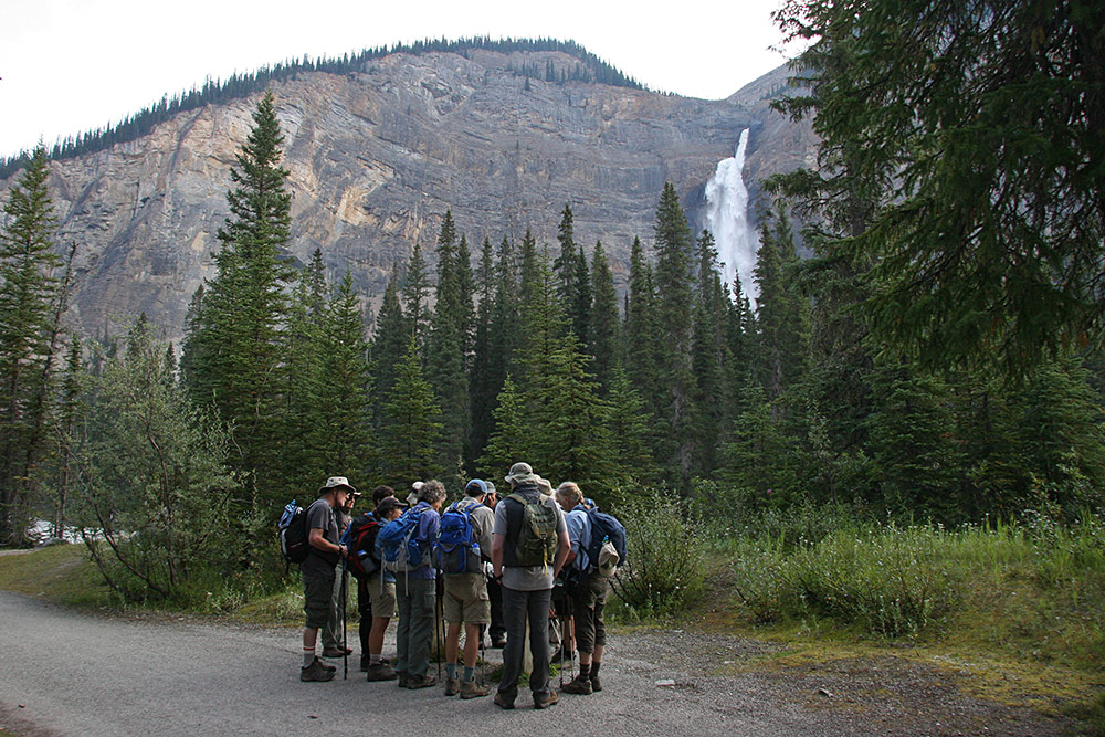 Start of our hike to Burgess Shales, <br />Yoho National Park, B.C...