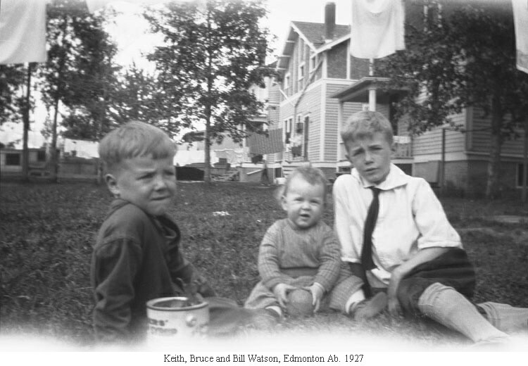 Keith, Bruce and Bill Watson, Edmonton Ab. 1927