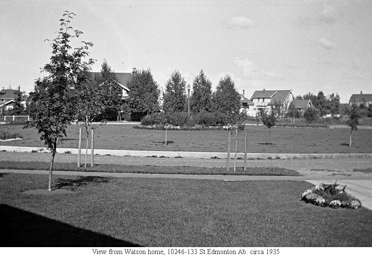 View from Watson home, 10246-133 St Edmonton Ab. circa 1935