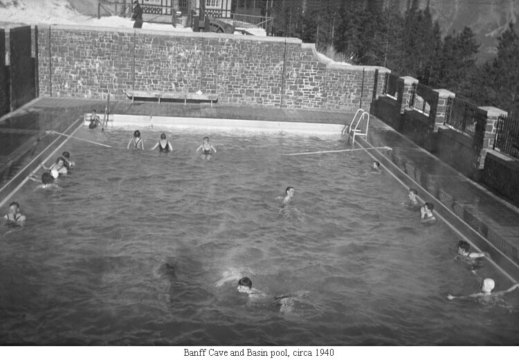 Banff Cave and Basin pool, circa 1940