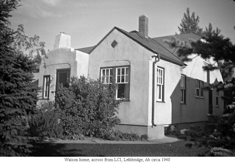 Watson home, across from LCI, Lethbridge, Ab circa 1940
