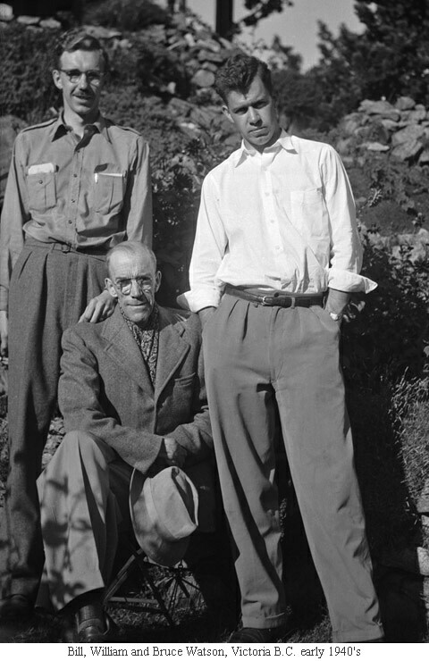 Bill, William and Bruce Watson, Victoria B.C. early 1940's