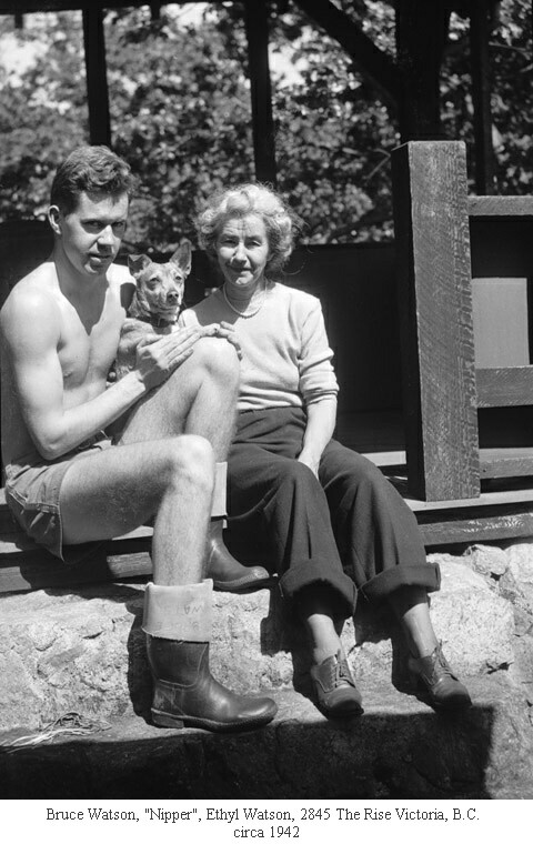 Bruce Watson, "Nipper", Ethyl Watson, 2845 The Rise Victoria, B.C. <br />circa 1942