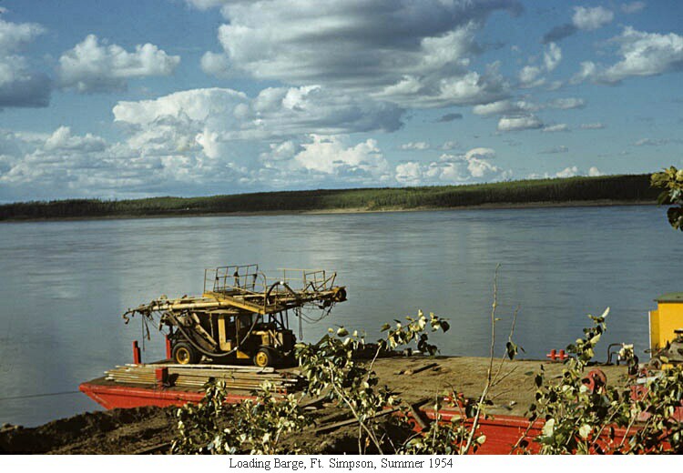 Loading Barge, Ft. Simpson, Summer 1954