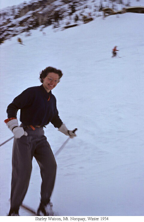 Shirley Watson, Mt. Norquay, Winter 1954