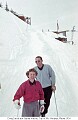 Doug Leitch and Shirley Watson, Top of Mt. Norquay, Winter 1954