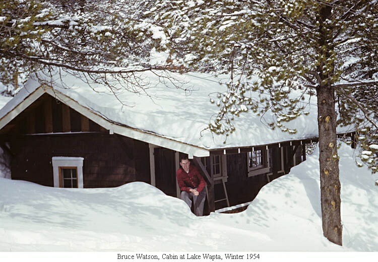 Bruce Watson, Cabin at Lake Wapta, Winter 1954