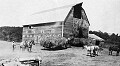 Filling the loft for winter, c.1935