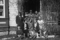 Family gathering at "The Bush". Top: Betty Finlay, Thomas Pow Watson, James Finlay, Thomas H.Walker, <br />Middle: Jessie Pow Watson, Eliz Reid Walker, Lilias Walker, Mary Walker, <br />Lower: James Reid Finlay, Eliz Kathleen Finlay, David Finlay, c.1938