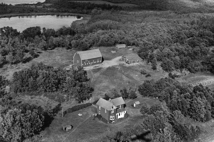 The Walker farm near Pilot Mound, Manitoba, known as "The Bush" c.1950's