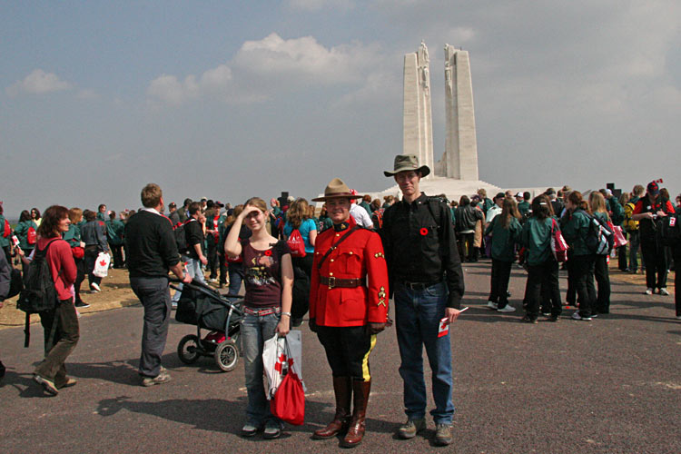 Sarah and Dad, with one of the many friends we met that day.
