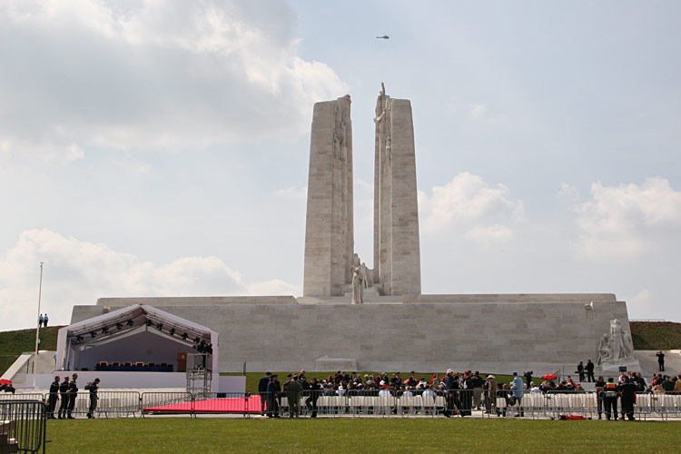 The view from the area reserved for 5,000 Canadian students.
