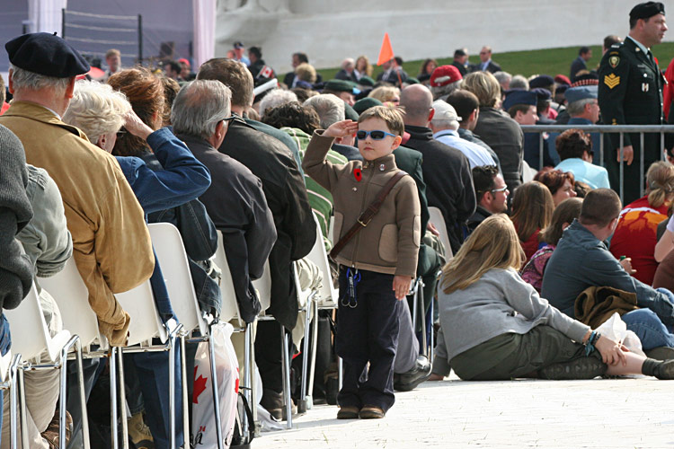this young fellow showed his respect.