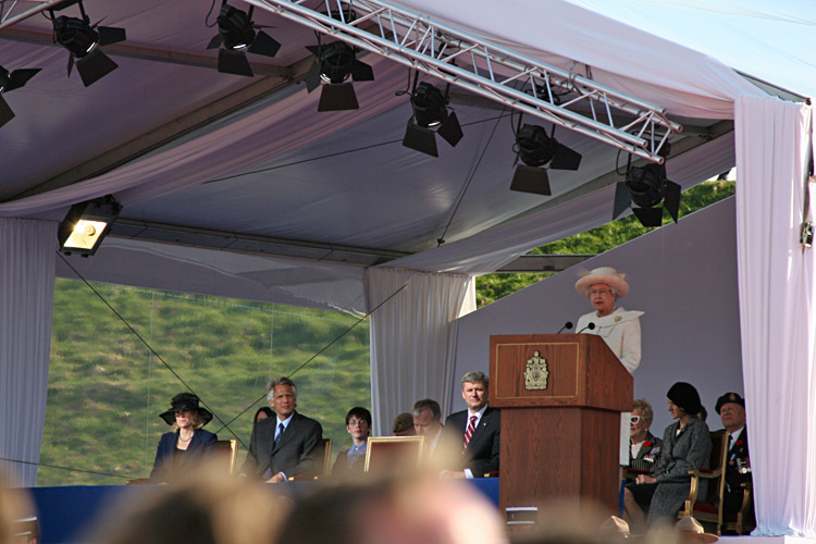 Her Majesty the Queen, with her address...