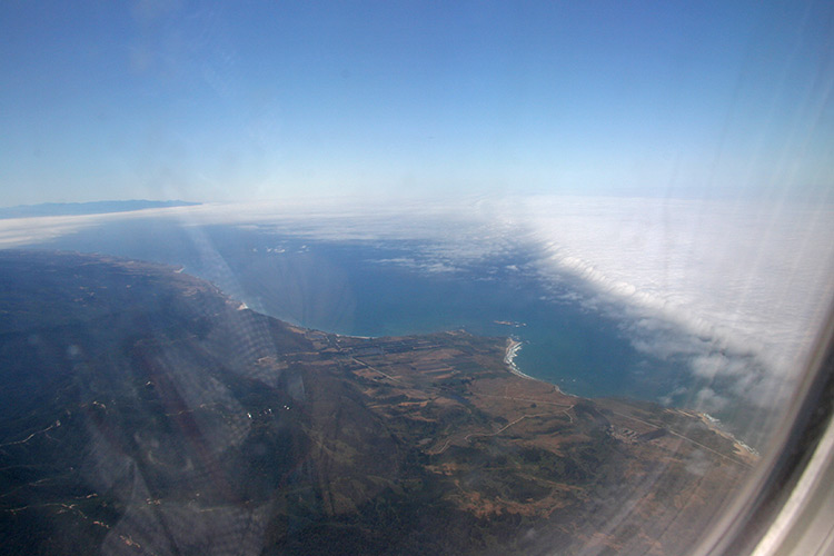 Offshore cloud formation approaching San Francisco...