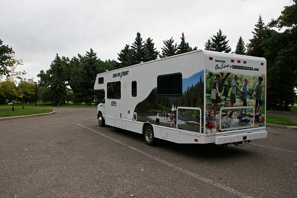 Our very large motor home, <br />in Lethbridge Ab...