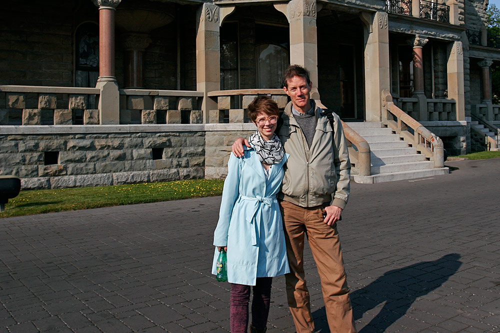 Sarah and Dad,<br />Craigarroch Castle, Victoria B.C...