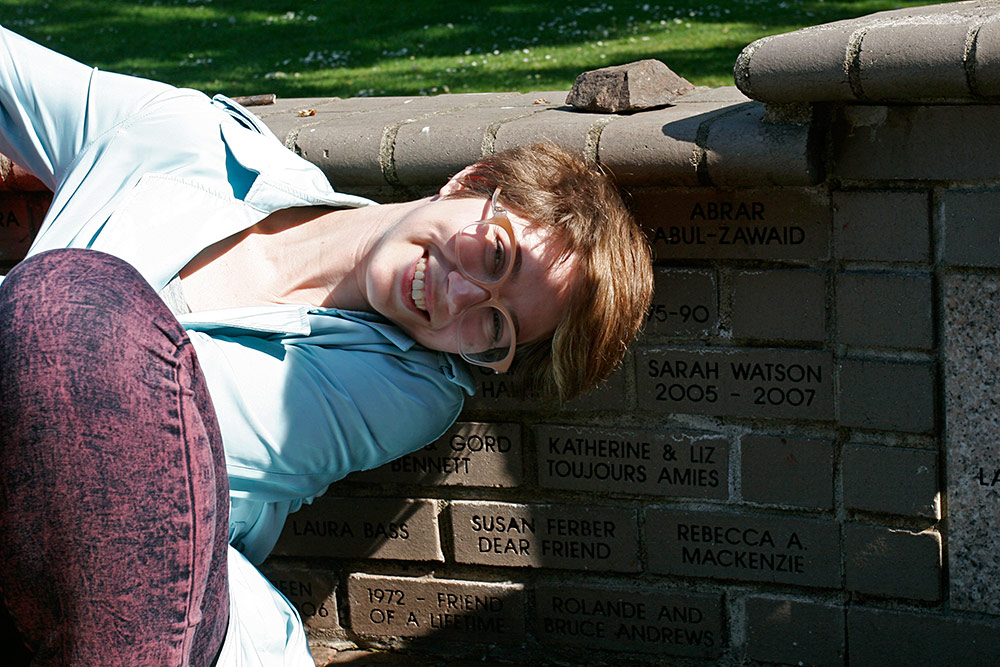 quite proud of her accomplishment...