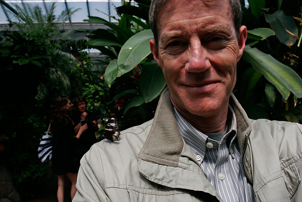 Ian with a Hypolimnas bolina...