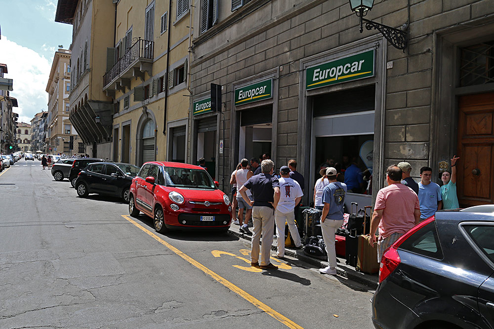 Two hour wait for our pre-booked rental car...